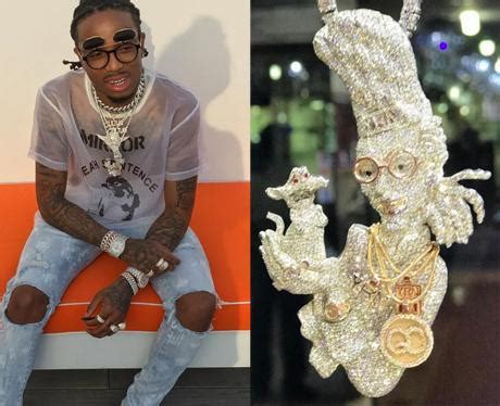 Rapper Quavo Has An Outrageous Chain Of Himself .